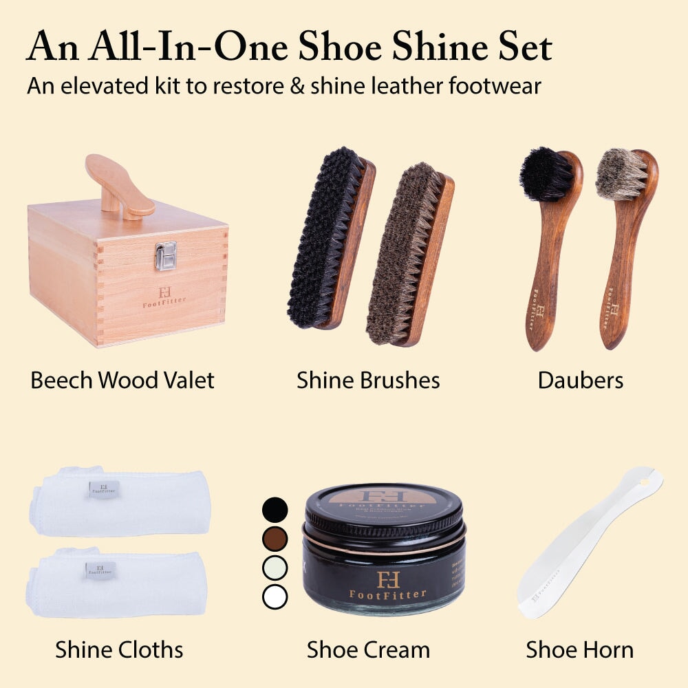 Beechwood Shoe Valet & Shoe Shine Set FootFitter