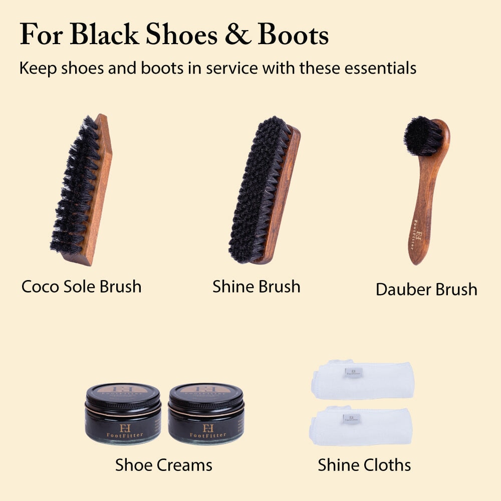 Black Leather Restoring Shoe Care Set FootFitter