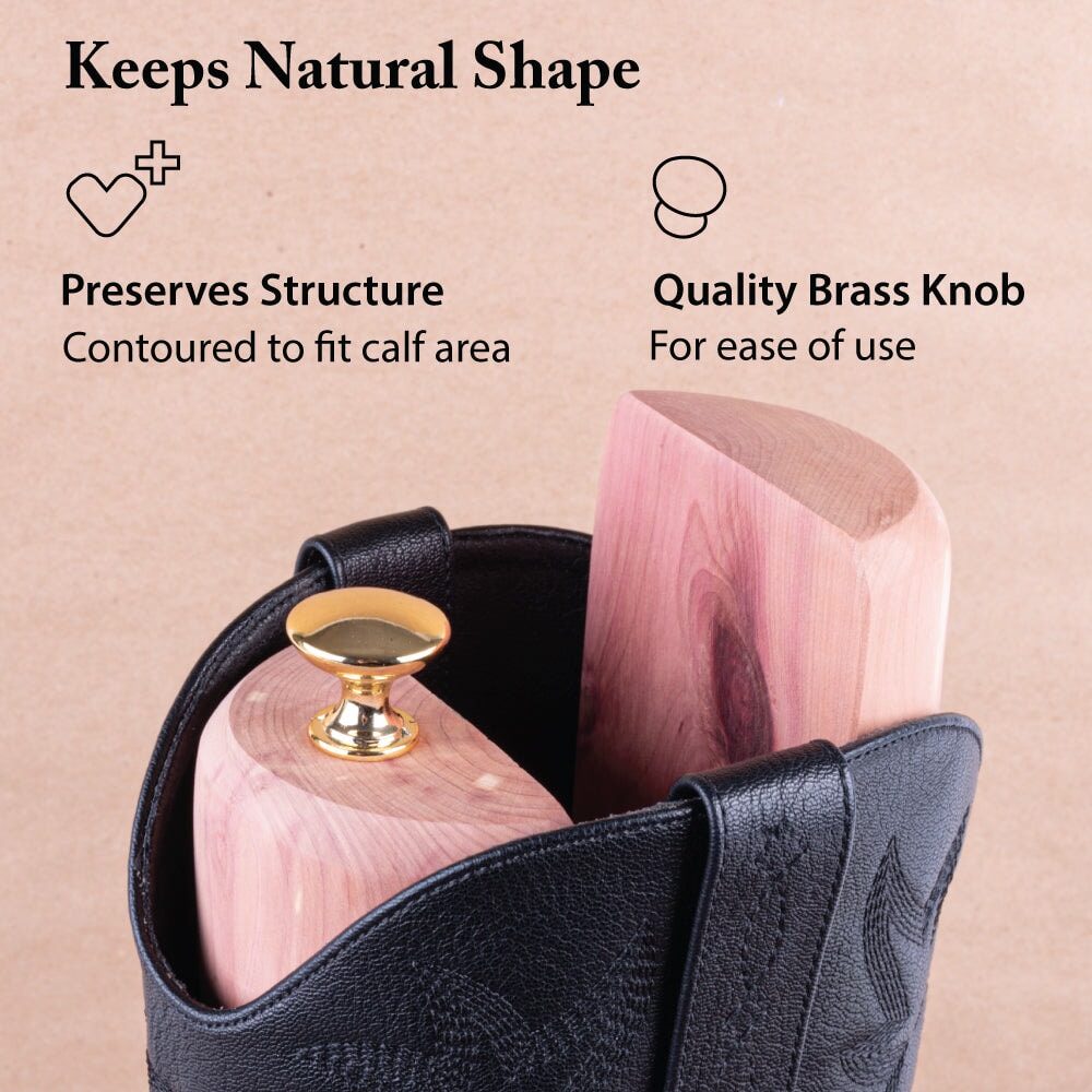 FootFitter Aromatic Cedar Boot Shaft Shapers- CB22, 12" or 14" Boot Trees and Shapers FootFitter