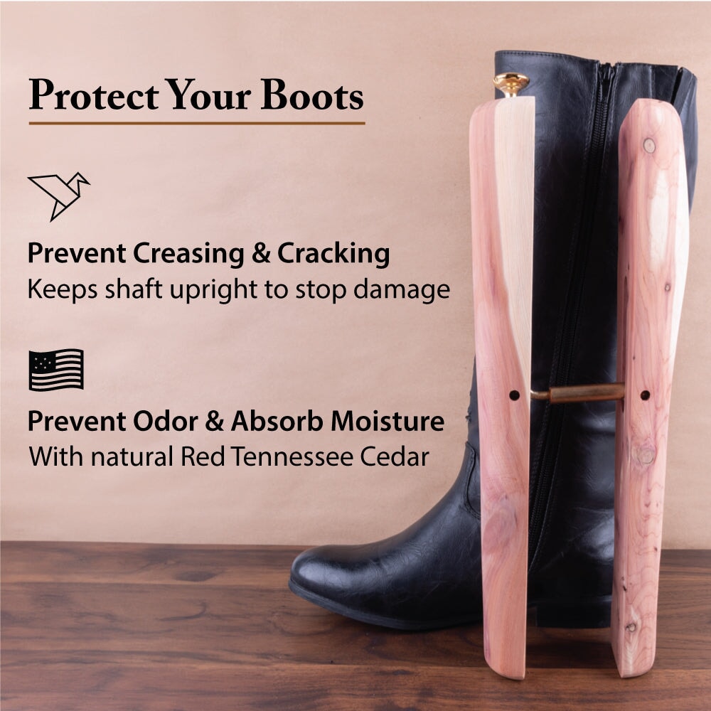 FootFitter Aromatic Cedar Boot Shaft Shapers- CB22, 12" or 14" Boot Trees and Shapers FootFitter