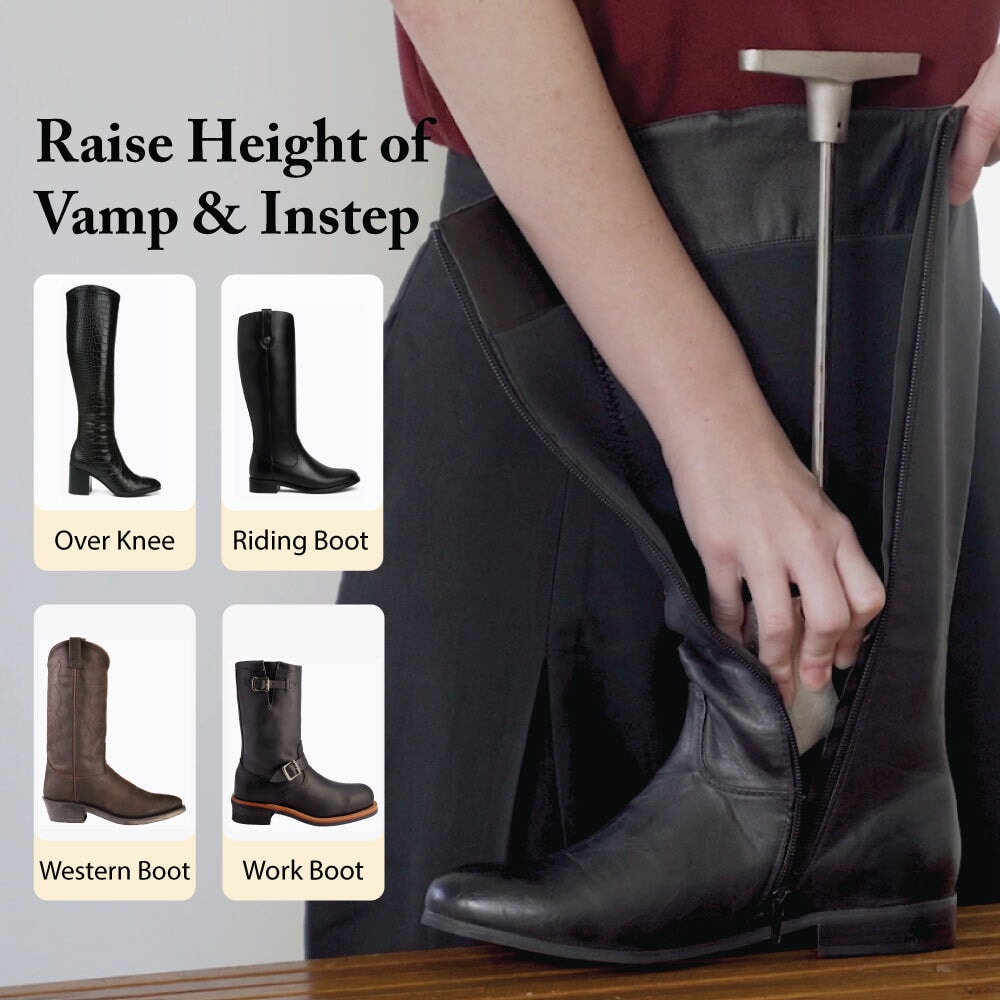 FootFitter Cast Aluminum Boot Instep Stretcher and Vamp Raiser Boot Stretcher FootFitter