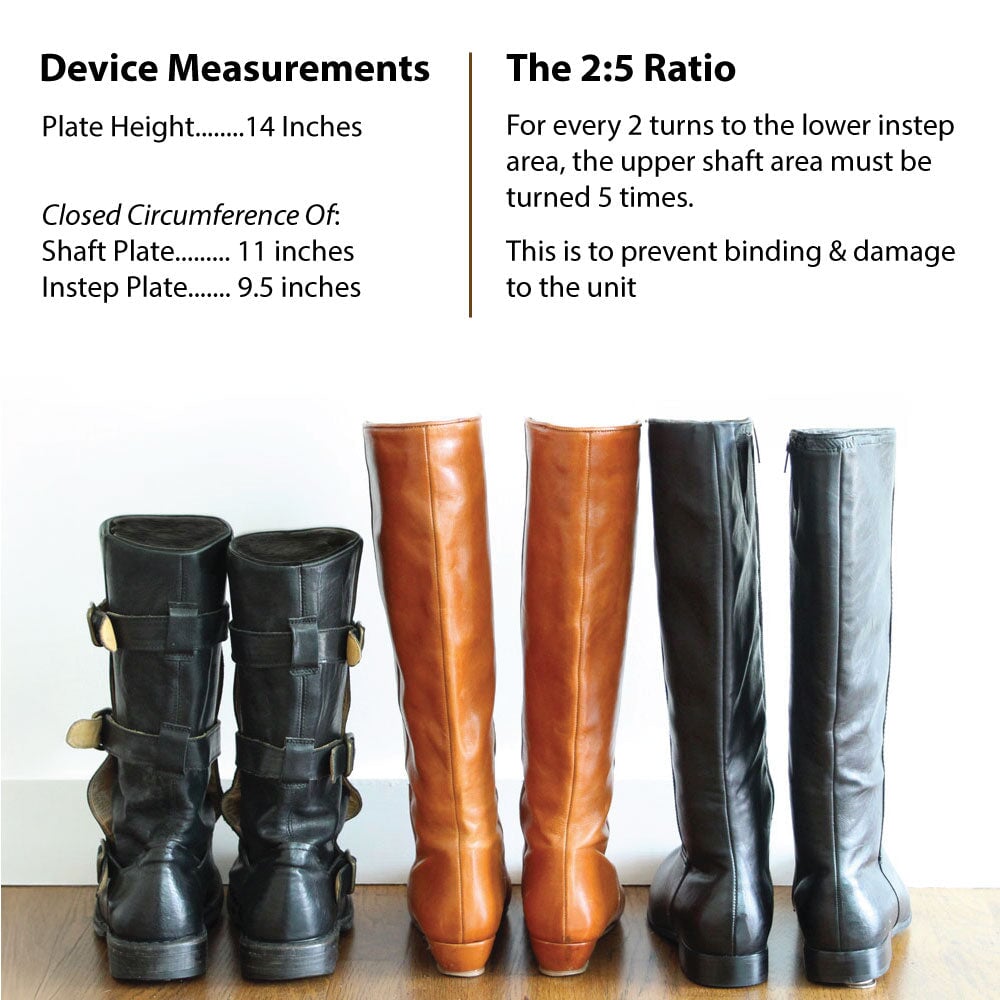 FootFitter Cast Aluminum Combination Boot Instep and Shaft Stretcher Boot Stretcher FootFitter