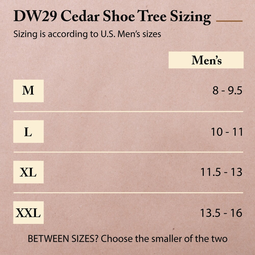FootFitter Cedar Shoe Trees for Men, Wide Heel Split Toe, Aromatic Cedar Boot Tree - DW29, 2-Pack Shoe Trees & Shapers FootFitter