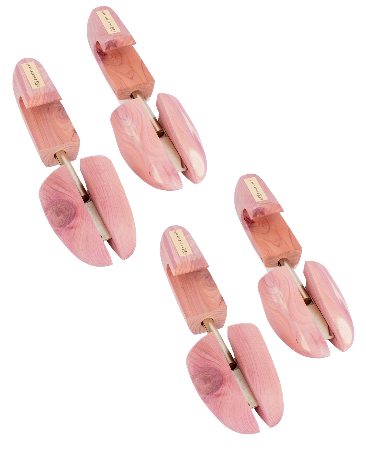 FootFitter Cedar Shoe Trees, Split Toe Wide Heel Premium Shoe Shapers Shoe Trees FootFitter Men's Medium (8 - 9.5) 2-Pack