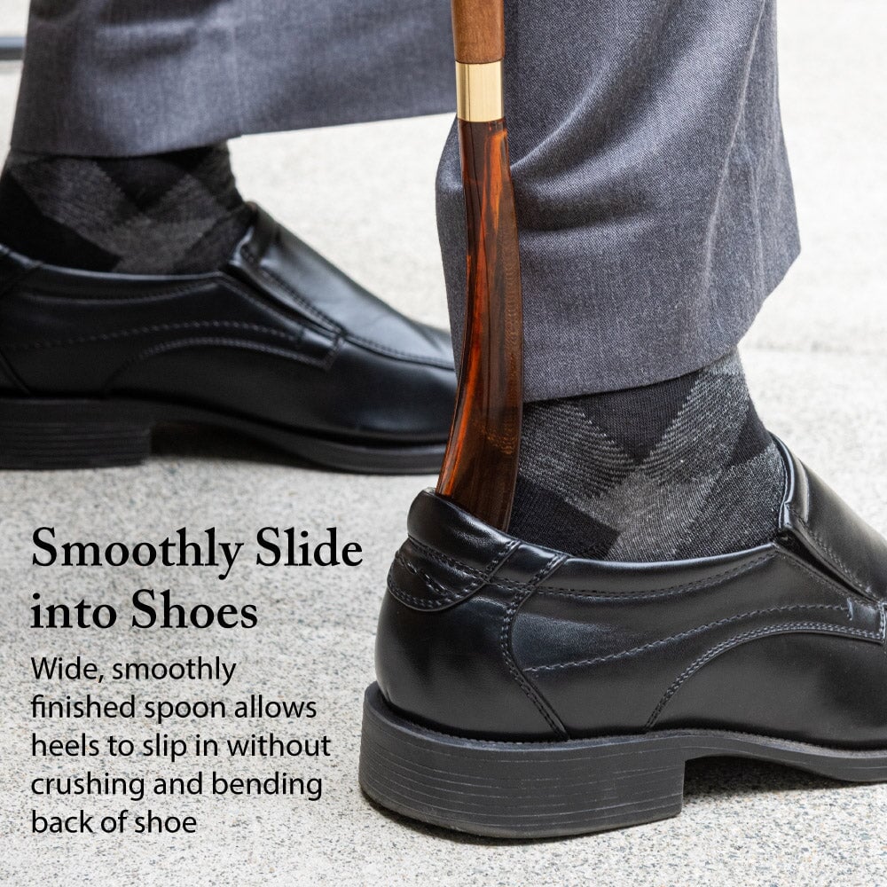 FootFitter Classic 21" Medium Shoe Horn with Wooden-Style Horse Handle Shoe Horns FootFitter