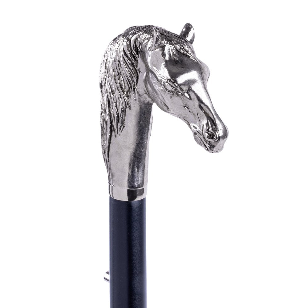 FootFitter Deluxe 28" Long Shoe Horn with Nickel Plated Horse Handle Shoe Horns Shoe and Foot Care