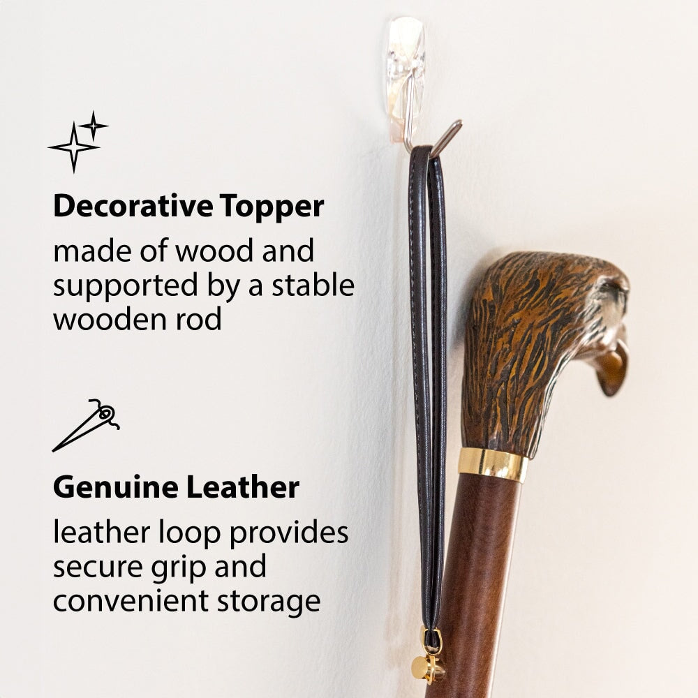 FootFitter Deluxe 28" Long Shoe Horn with Wooden-Style Eagle Handle Shoe Horns Shoe and Foot Care