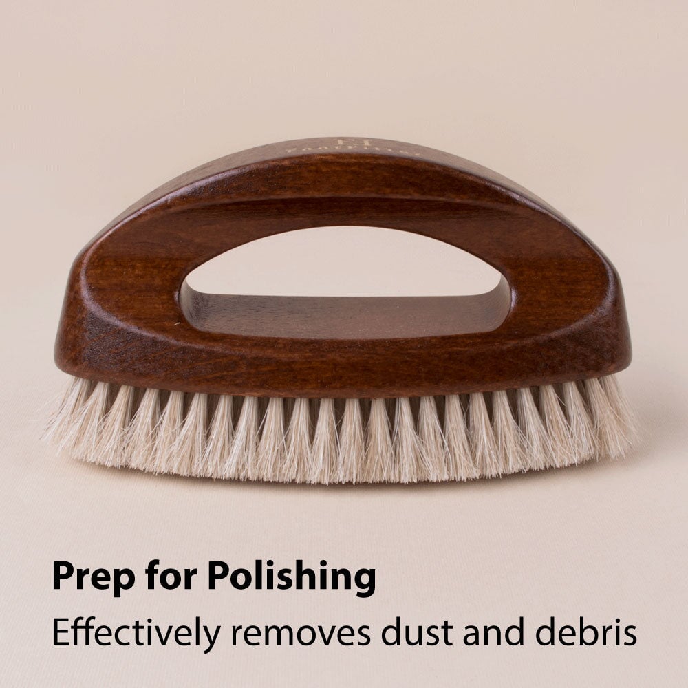 FootFitter Executive Shoe Shine Brush with Handle Shoe Brushes FootFitter