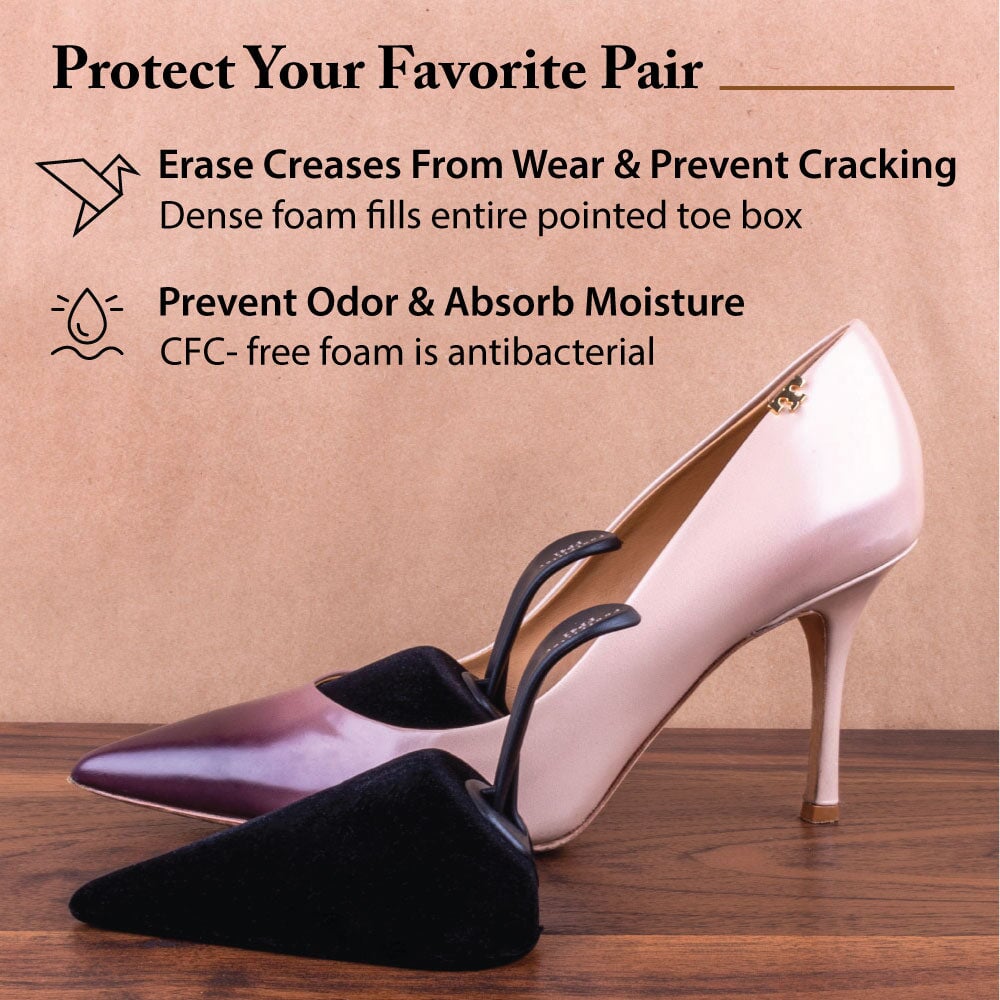 FootFitter Foam Shoe Tree with Handle for Women's High Heels, Lightweight Shape Keeping Travel Shoe Tree - FP41 Shoe Trees & Shapers FootFitter