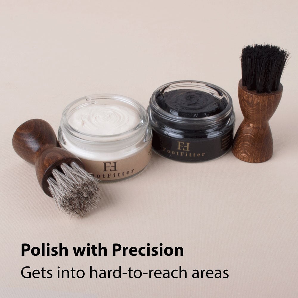 FootFitter Genuine Horsehair Shoe Polish Pencil Dauber Shoe Brushes FootFitter