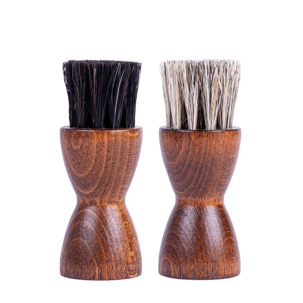 FootFitter Genuine Horsehair Shoe Polish Pencil Dauber Shoe Brushes FootFitter Both