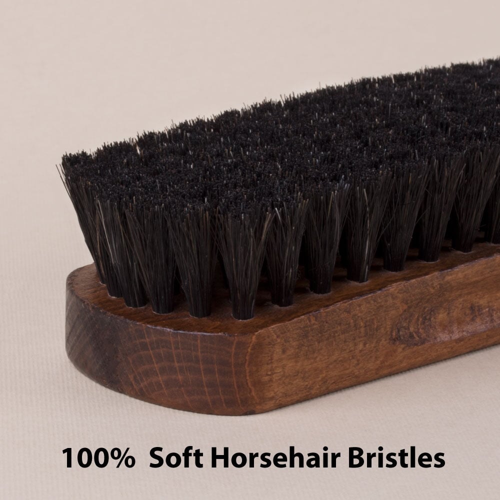 FootFitter Genuine Horsehair Shoe Shine Brush Shoe Brushes FootFitter