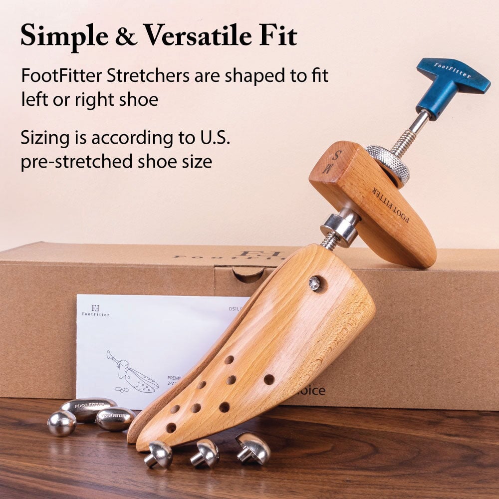 FootFitter Premium Professional 2-Way Shoe Stretcher Set - Pair of Shoe Stretchers Shoe Stretcher FootFitter