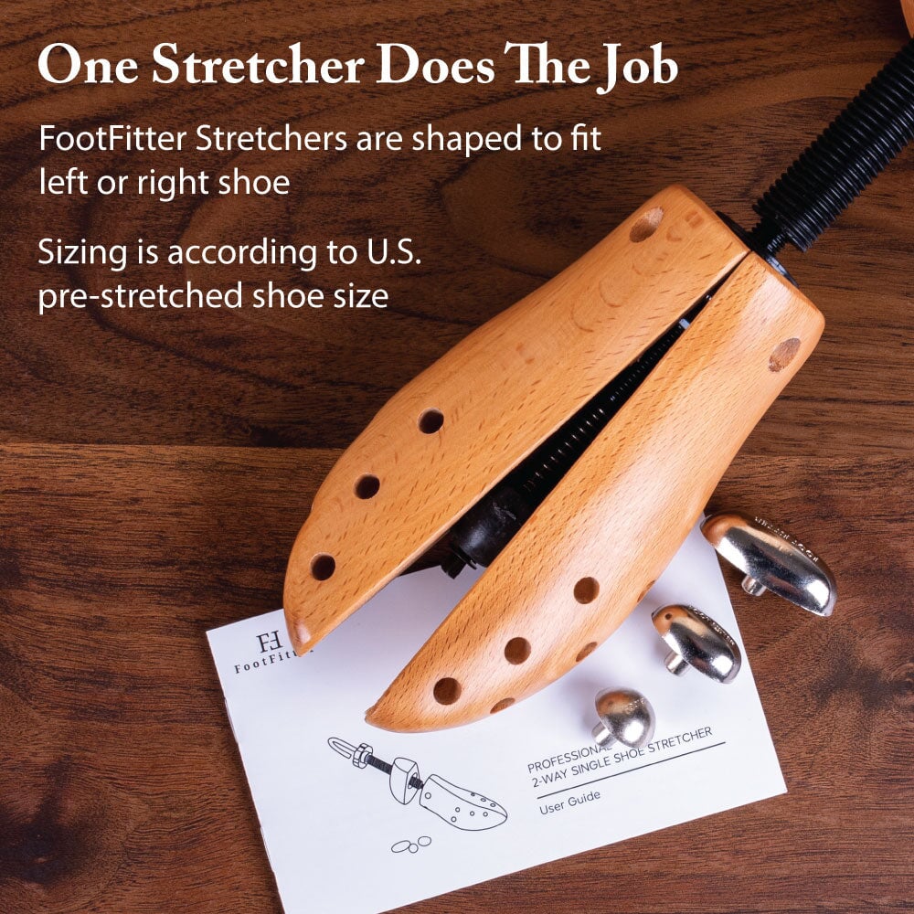 FootFitter Professional 2-Way Single Shoe Stretcher - PS11/PS21 Shoe Stretcher FootFitter
