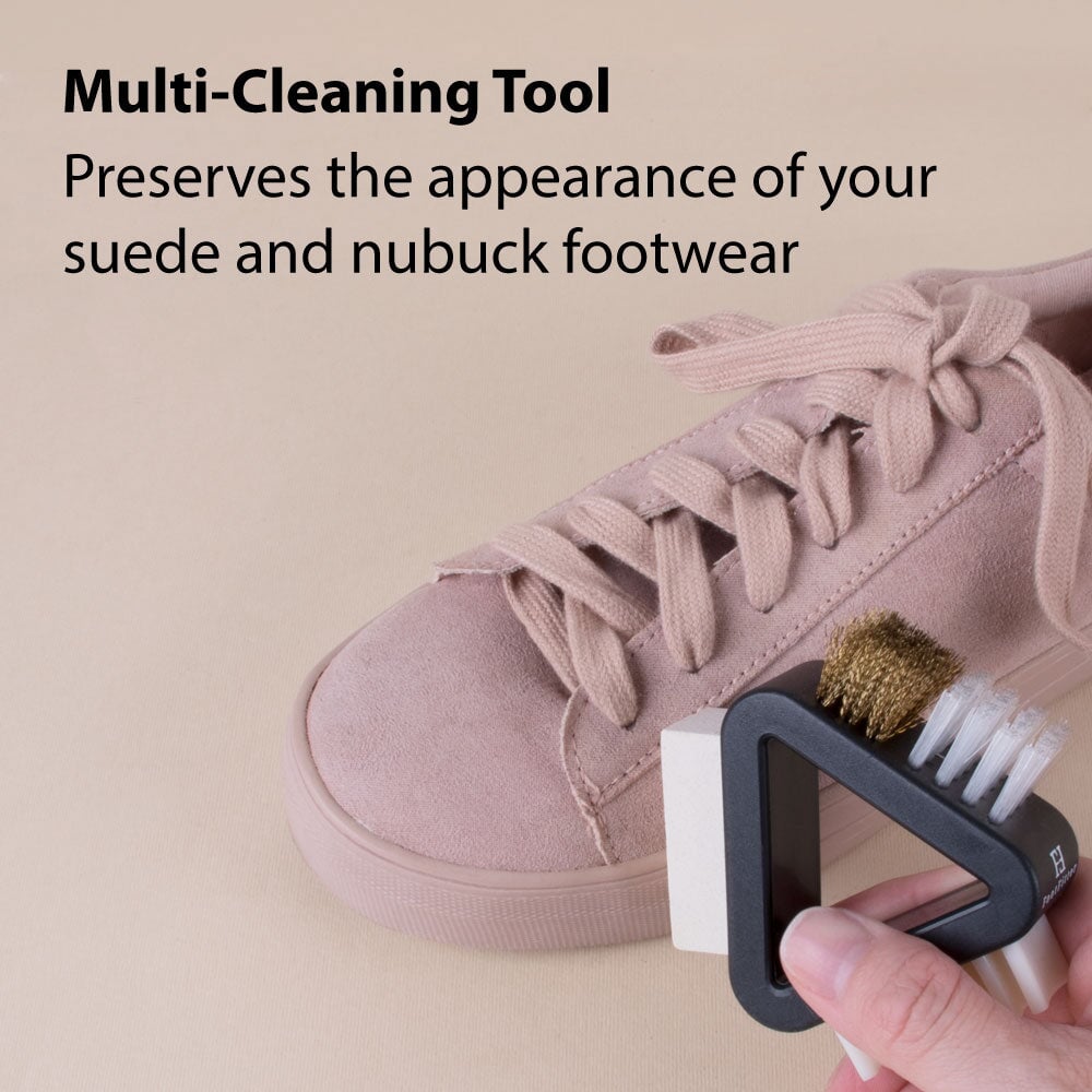 FootFitter Professional 4-Way Suede and Nubuck Cleaner Shoe Brushes FootFitter