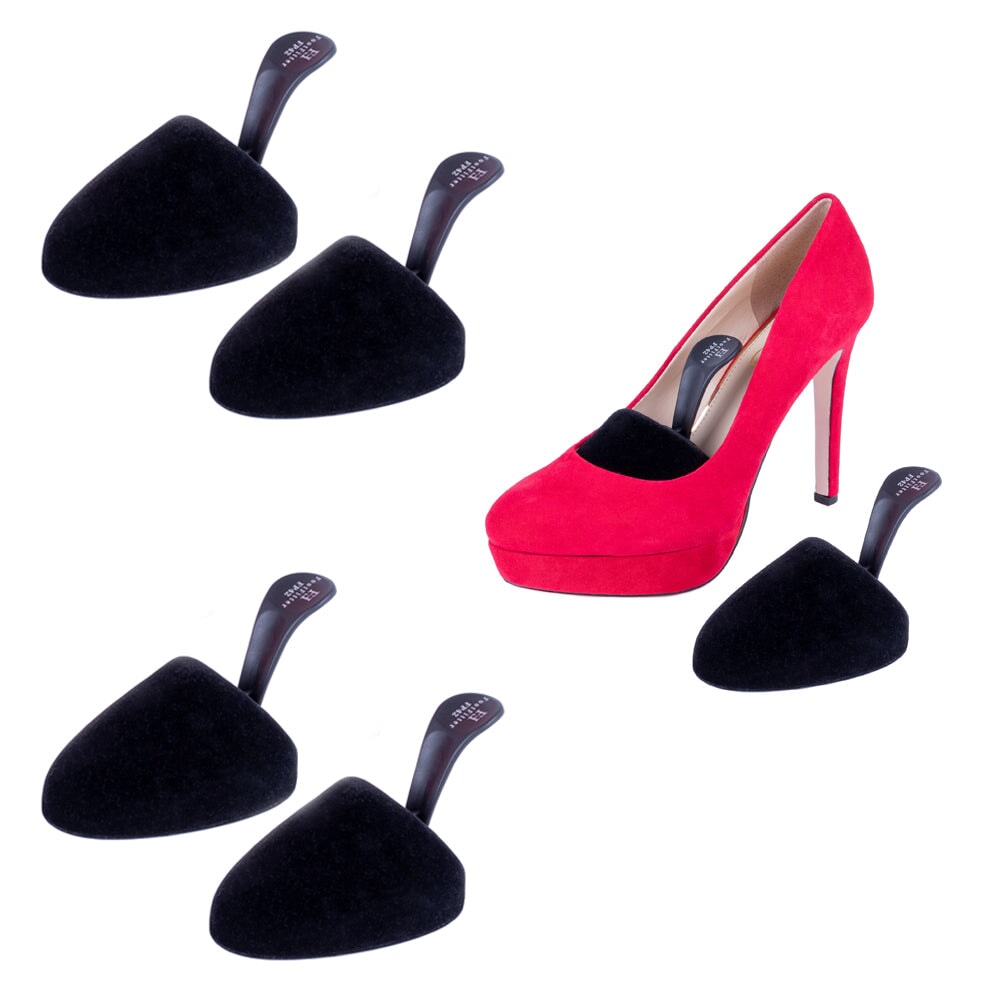 FootFitter Rounded Foam Shoe Tree with Handle for Women's High Heels, Lightweight Shape Keeping Travel Shoe Tree - FP42, 3-Pack Shoe Trees & Shapers FootFitter