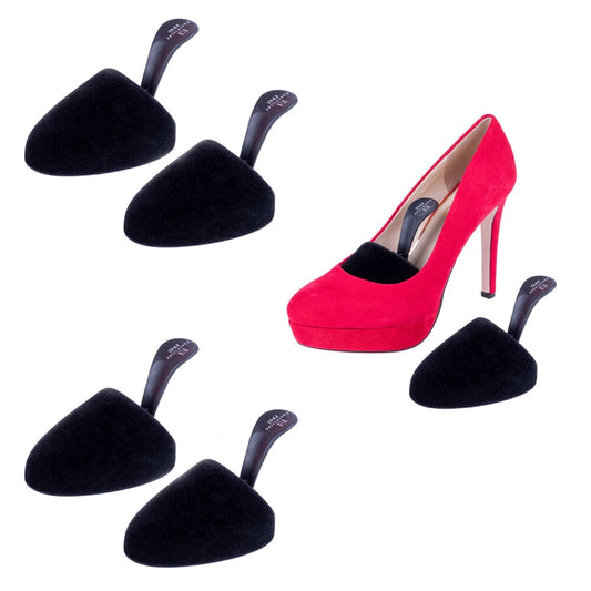 FootFitter Rounded Foam Shoe Tree with Handle for Women's High Heels, Lightweight Shape Keeping Travel Shoe Tree - FP42, 3-Pack Shoe Trees & Shapers FootFitter