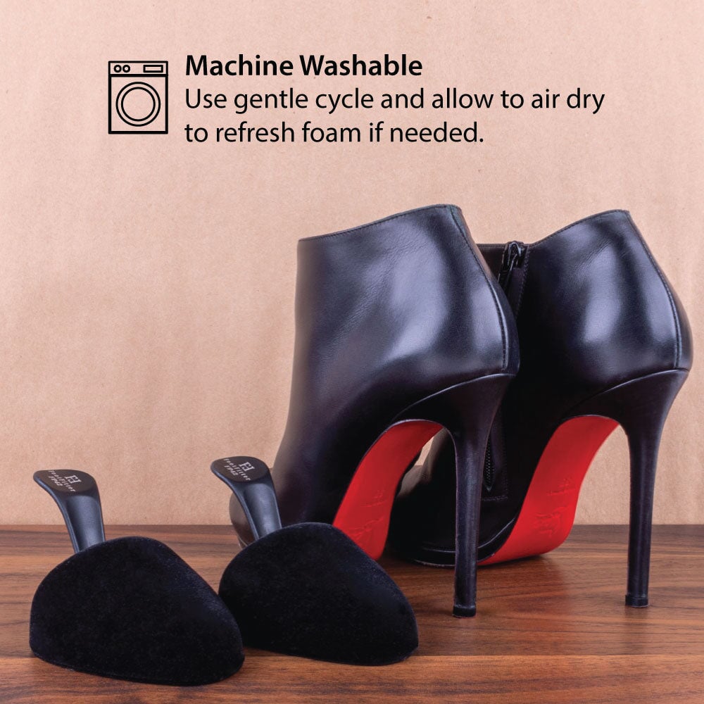 FootFitter Rounded Foam Shoe Tree with Handle for Women's High Heels, Lightweight Shape Keeping Travel Shoe Tree - FP42, 3-Pack Shoe Trees & Shapers FootFitter
