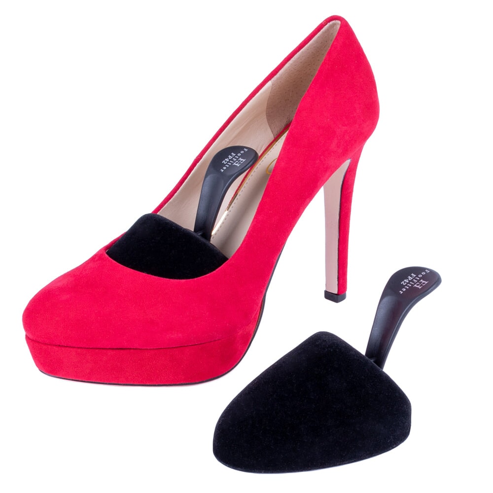 FootFitter Rounded Foam Shoe Tree with Handle for Women's High Heels, Lightweight Shape Keeping Travel Shoe Tree - FP42 Shoe Trees & Shapers FootFitter