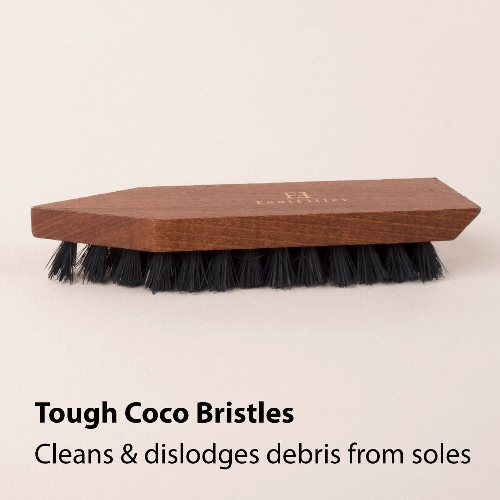FootFitter Shoe Cleaning Brush with Coco Bristles Shoe Brushes FootFitter
