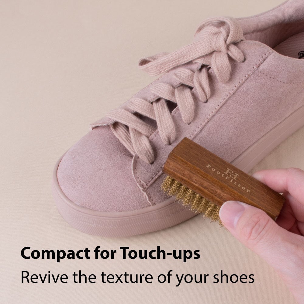 FootFitter Suede-Nubuck Brass Shoe Cleaning Brush Shoe Brushes FootFitter