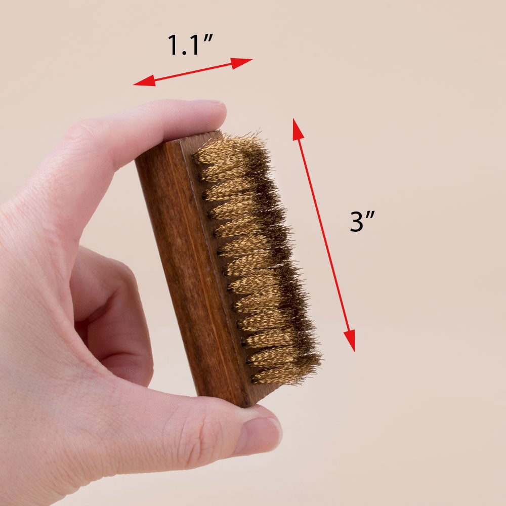 FootFitter Suede-Nubuck Brass Shoe Cleaning Brush Shoe Brushes FootFitter