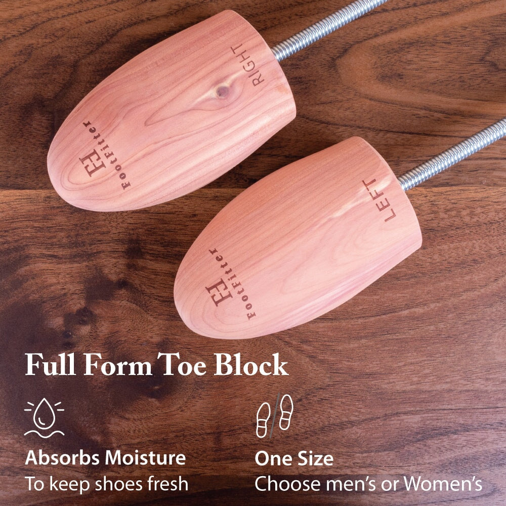 FootFitter Travel Cedar Shoe Tree, Women's Portable Boot Trees - CT22 Shoe Trees & Shapers FootFitter