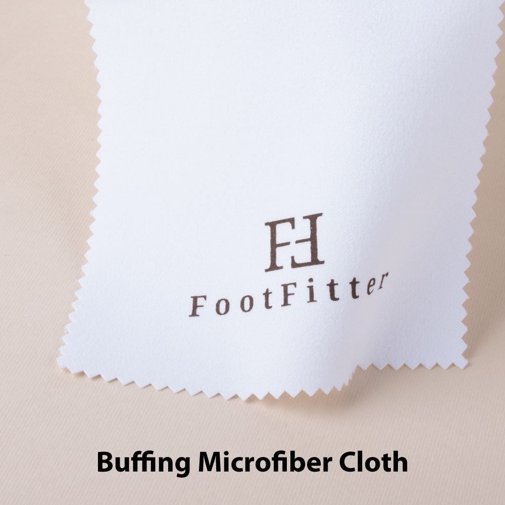 FootFitter Ultrasoft & Traditional Microfiber Shoe Shine Cloths, Combo 5-Pack Shoe Shine Cloths FootFitter