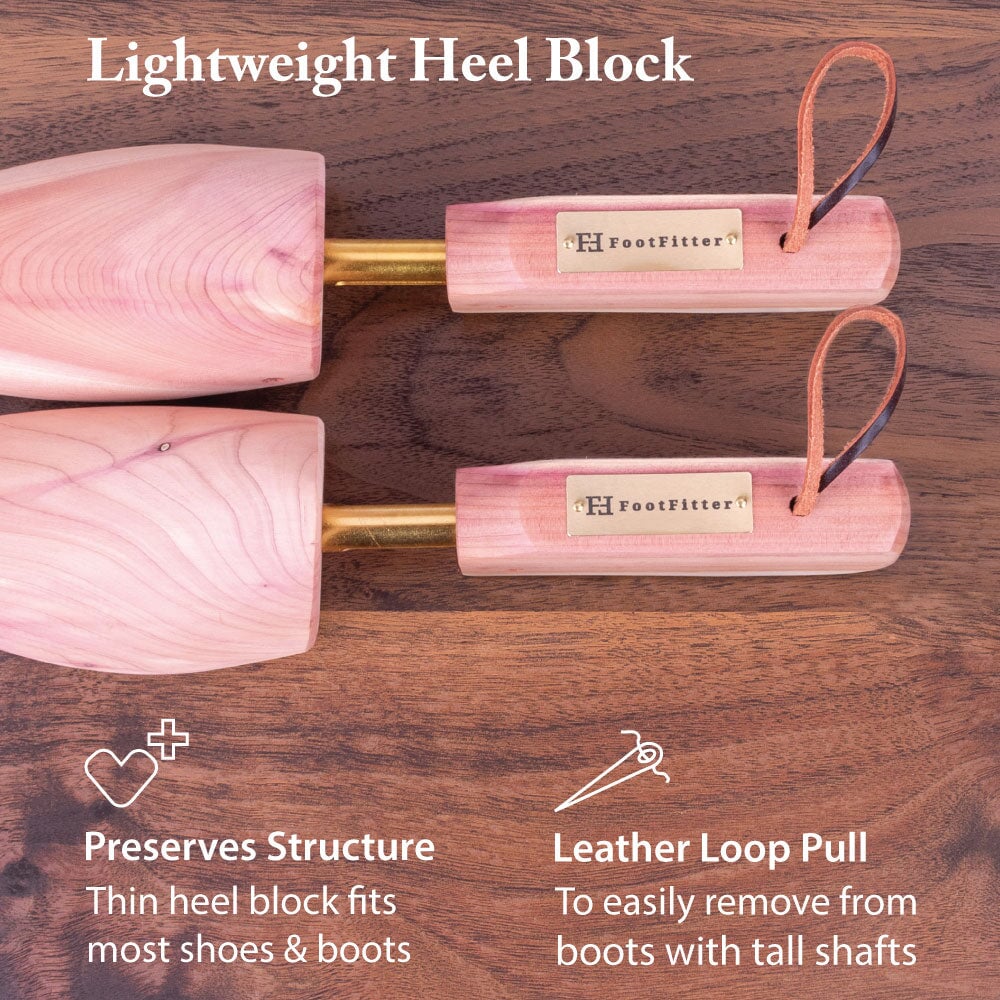 FootFitter Western Cedar Boot Tree - Shoe Trees for Western Cowboy Style Boots - CW12 Boot Trees and Shapers FootFitter