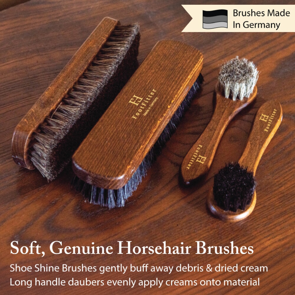 Grand Cedar Shoe Valet & Shoe Shine Set - Shoe Polish Cream Shoe Shine Kits FootFitter