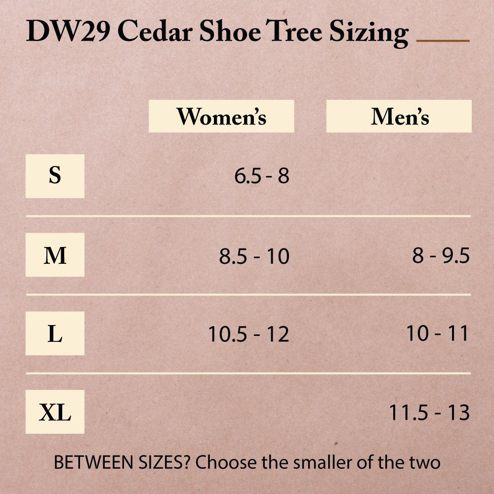 Shoe Trees for Men & Women, Wide Heel Split Toe, Aromatic Cedar Boot Tree - DW29 Shoe Trees FootFitter