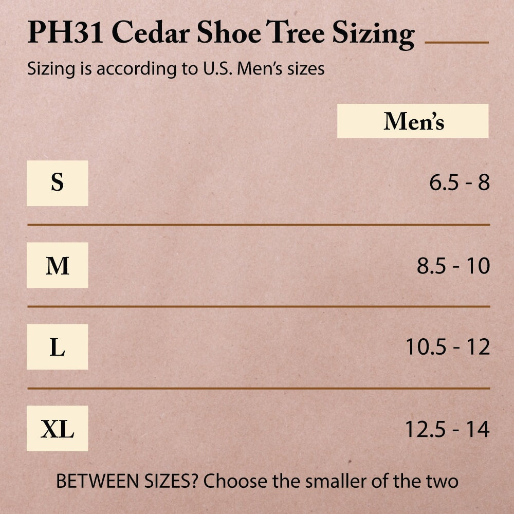 FootFitter Adjustable Cedar Shoe Trees for Men, Wide-Heel - PH31