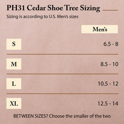 FootFitter Adjustable Cedar Shoe Trees for Men, Wide-Heel - PH31