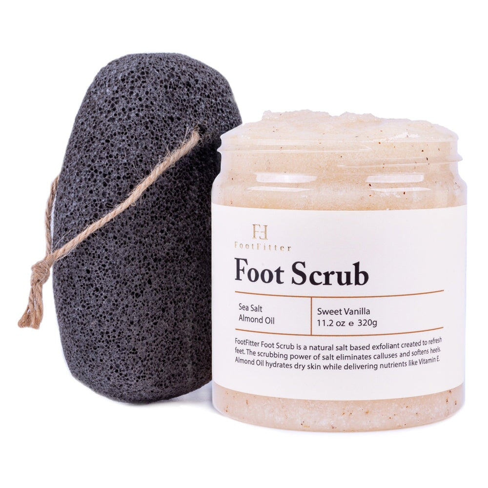 FootFitter Exfoliating Foot Scrub and Pumice Stone Set