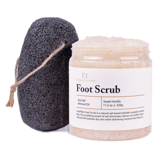FootFitter Exfoliating Foot Scrub and Pumice Stone Set FootFitter