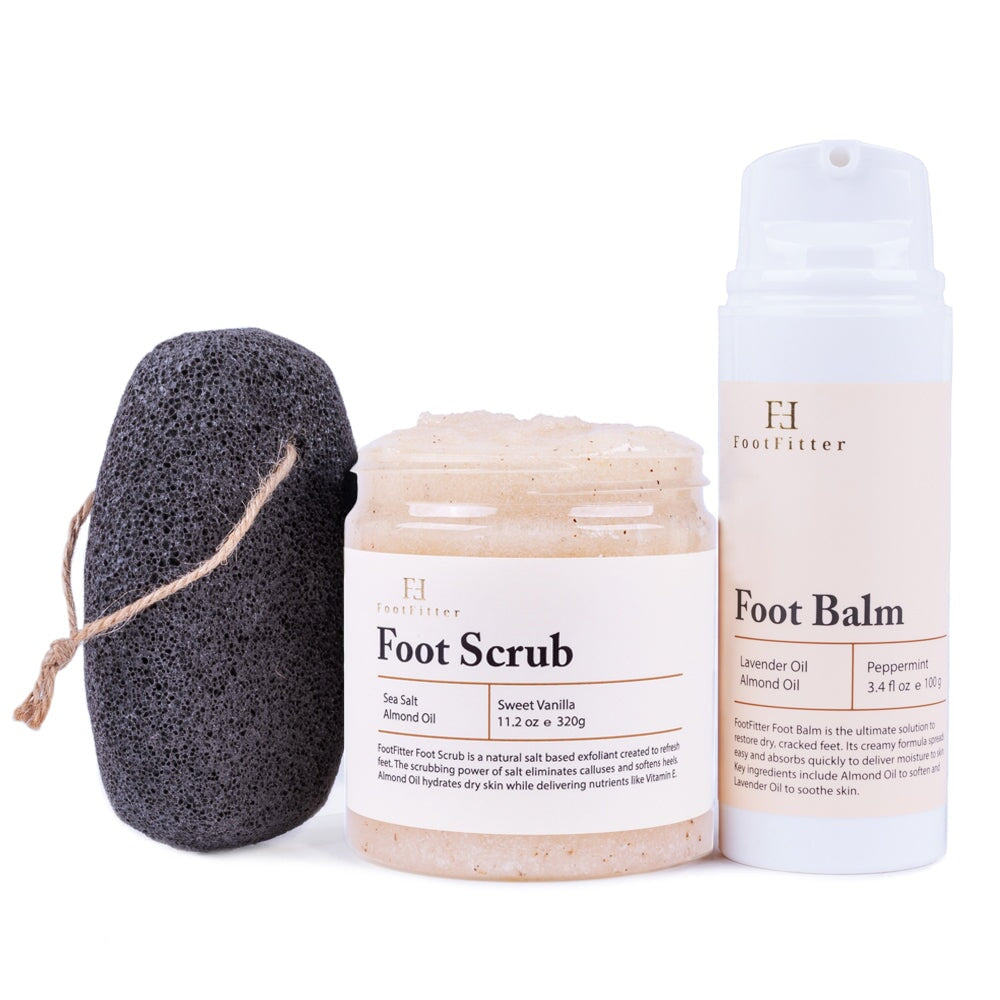 FootFitter Foot Scrub Exfoliating Natural Sea Salt Based Feet & Dry Skin Scrub Sweet Vanilla (11.2 oz.)