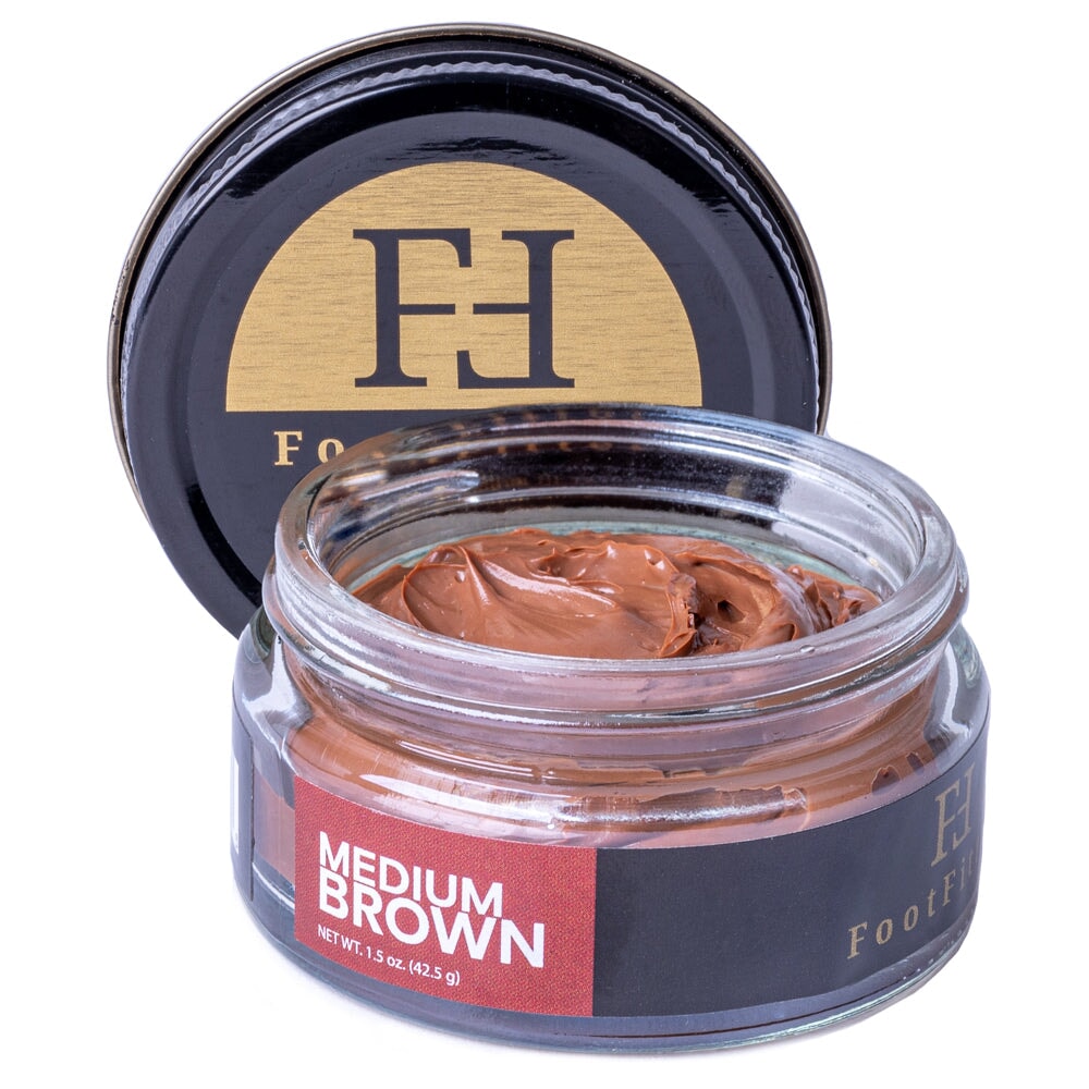 FootFitter Premium Shoe Cream Polish, 1.5 oz. Shoe Polishers FootFitter Medium Brown