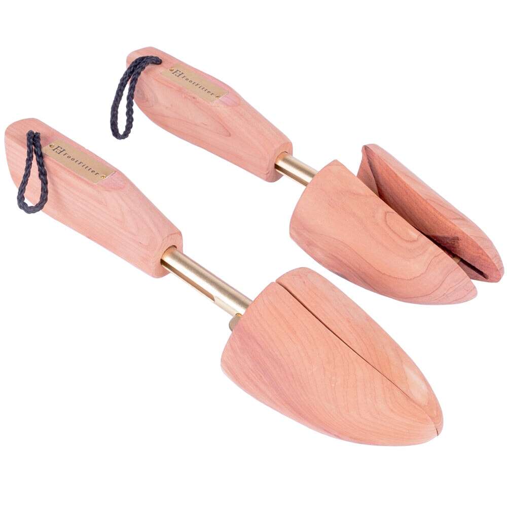 FootFitter Shoe Trees for Men, Adjustable Split Toe Aromatic Cedar Boot Tree - SJ32 Shoe Trees & Shapers FootFitter
