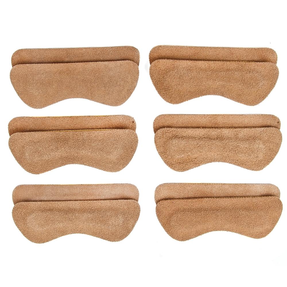 Heel Lovers Suede Leather Heel Grips, Brown - 6 Pairs