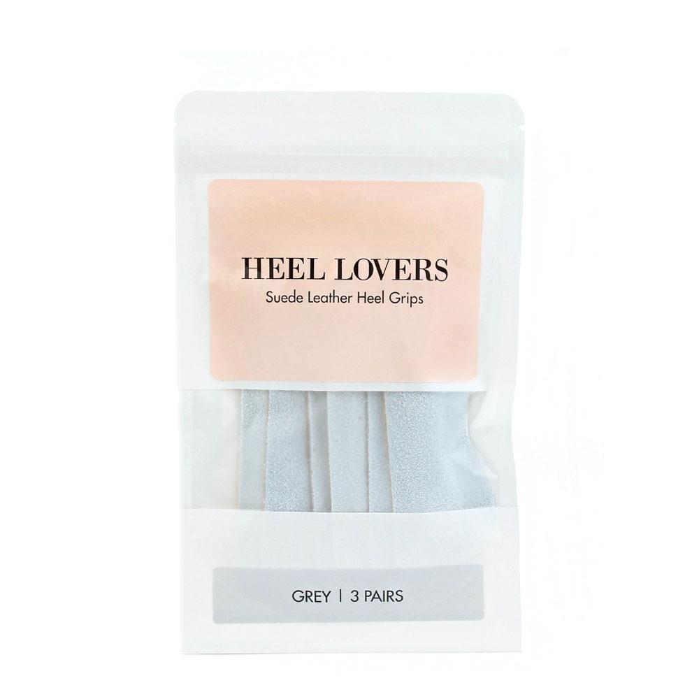 Heel Lovers Suede Leather Heel Grips, Grey - 3 Pairs