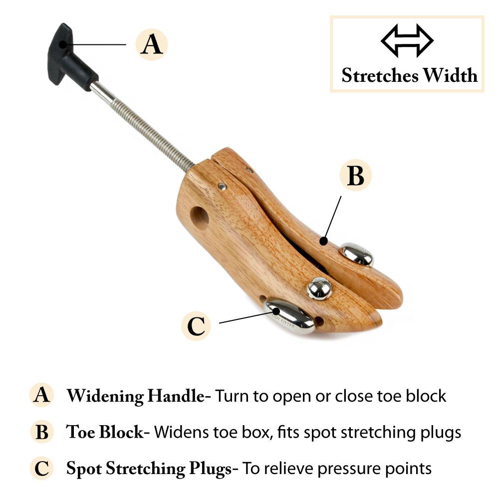 Pair of FootFitter 1” - 3” High Heel Stretchers with Shoe Stretch Spray