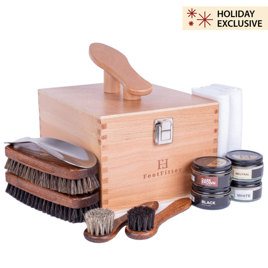 Beechwood Shoe Valet & Shoe Shine Set