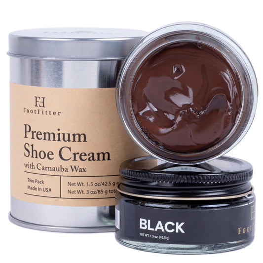 Premium Shoe Cream Polish, Black & Brown - 2 Pack