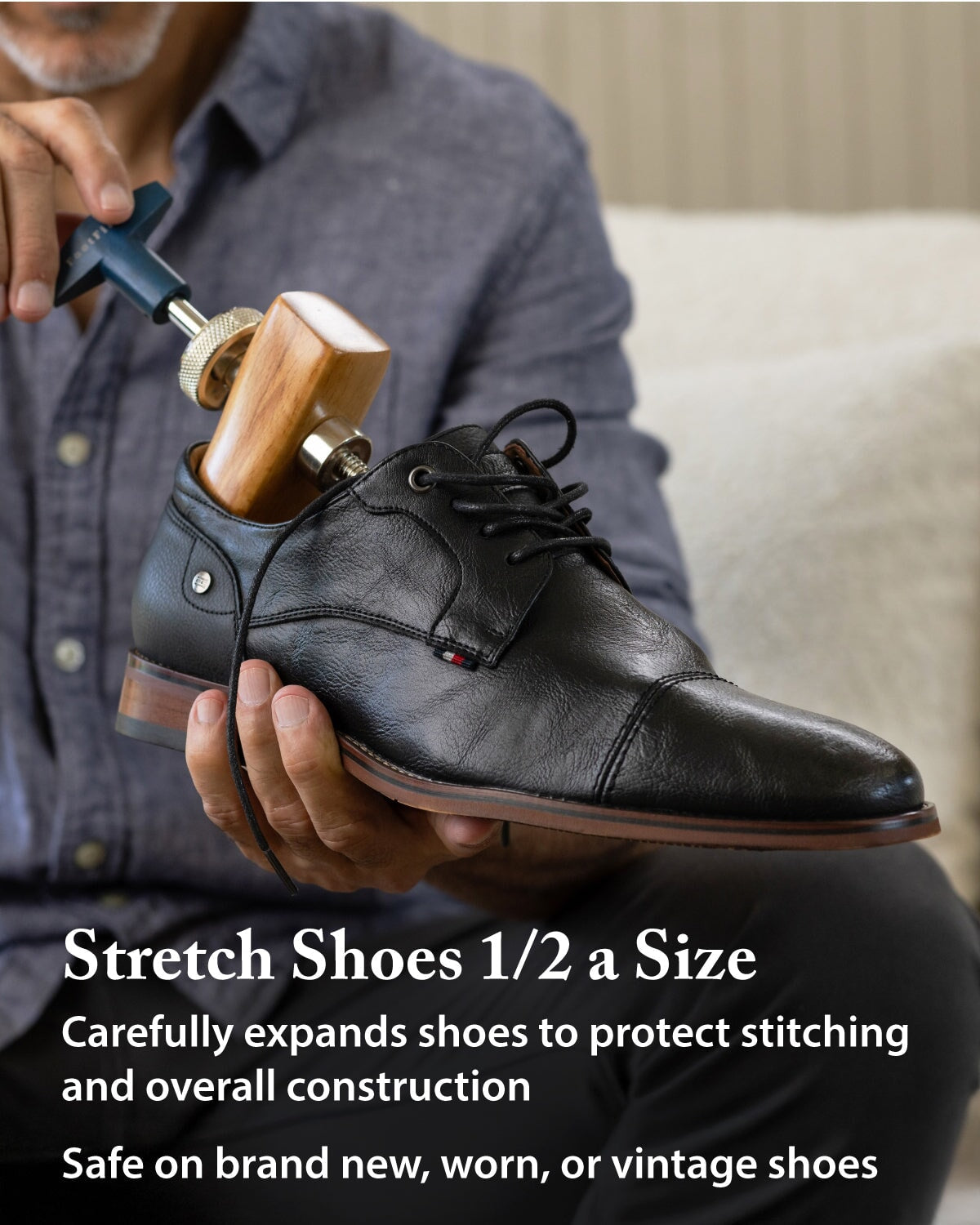2-Way Shoe Stretcher and Shoe Tree Bundle FootFitter 
