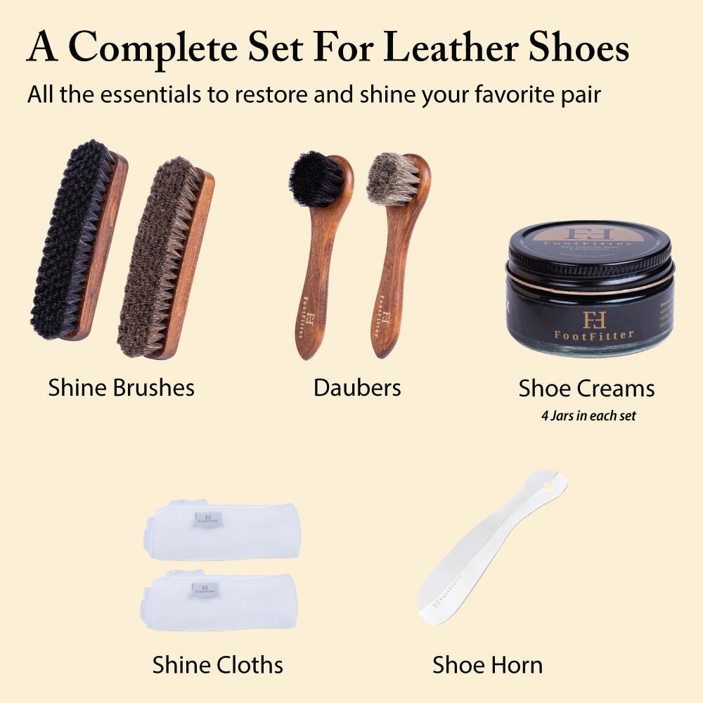 Advanced Premium Shoe Shine Set - Shoe Polish Cream Shoe Shine Kits FootFitter 