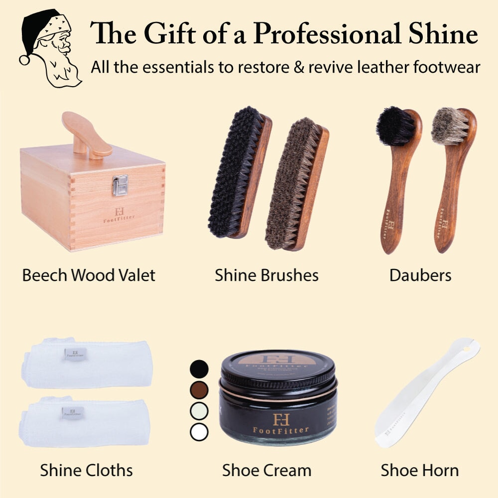 Beechwood Shoe Valet & Shoe Shine Set FootFitter 