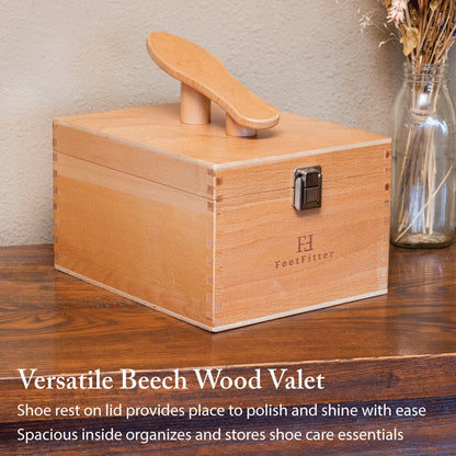 Beechwood Shoe Valet & Shoe Shine Set FootFitter 