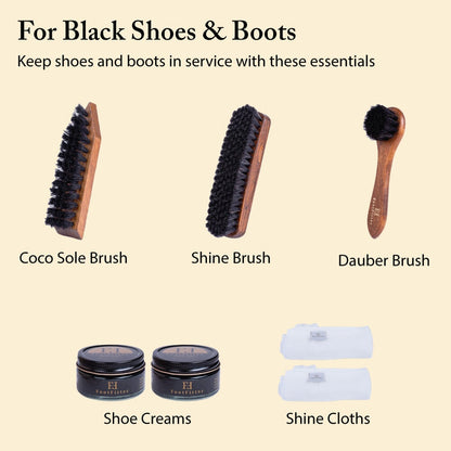 Black Leather Restoring Shoe Care Set FootFitter 