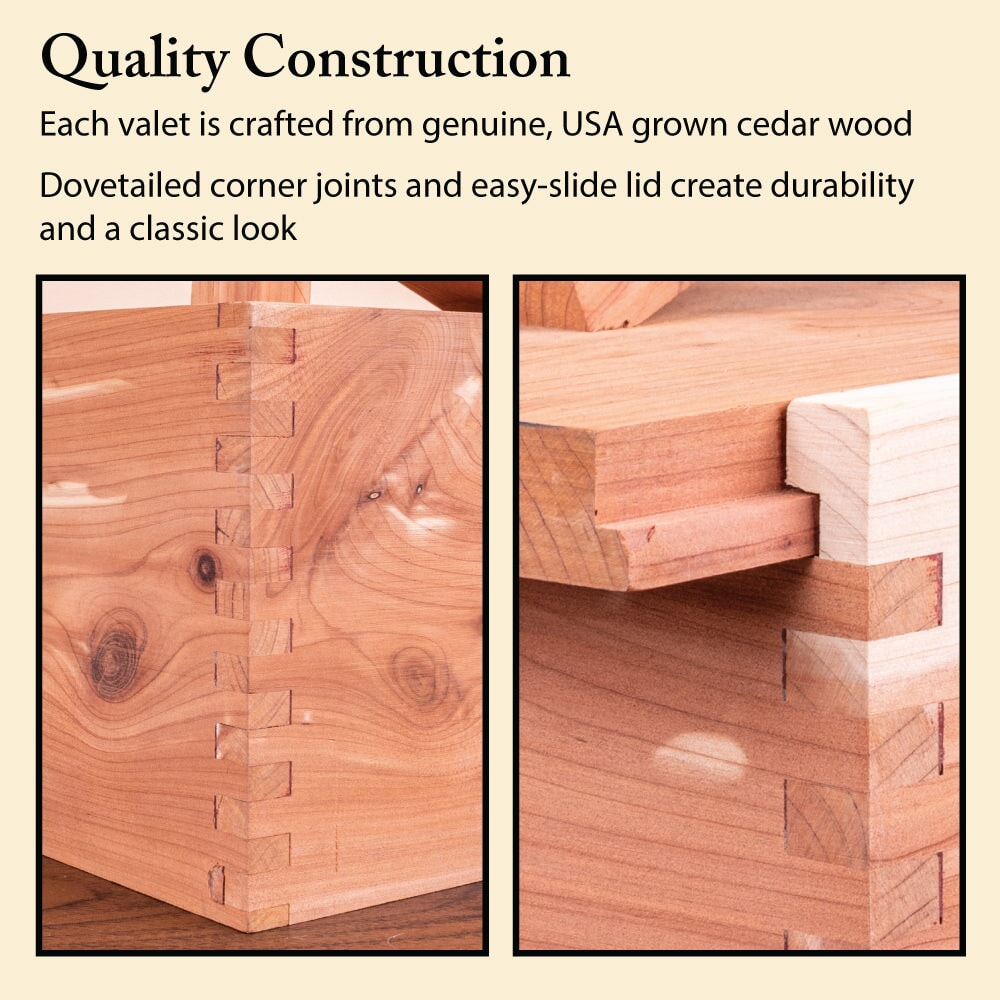Cedar Wood Storage Box & Shoe Valet Valet Box FootFitter 