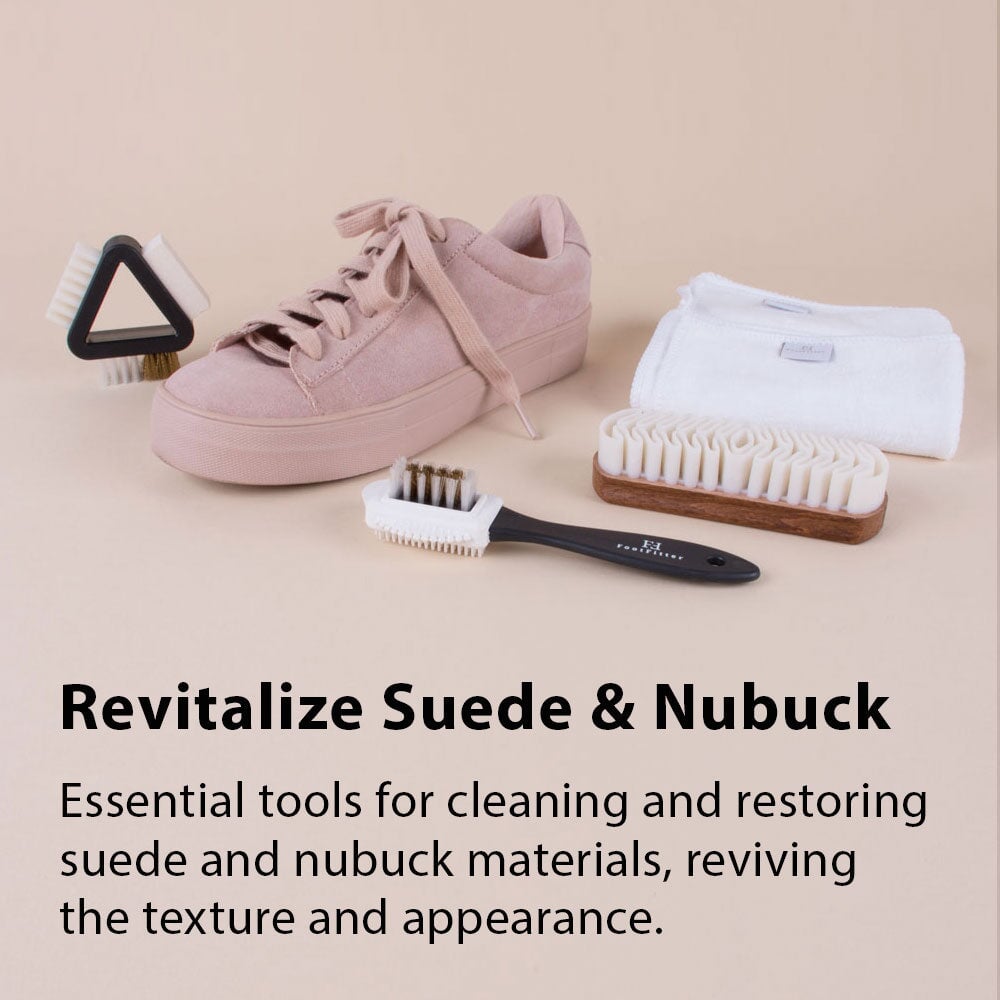 Clean & Restore Suede and Nubuck Shoe Brush Set FootFitter 